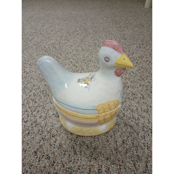 Other - Vintage Hen On A Best‎ Cookie Jar Large Portugal DD-40